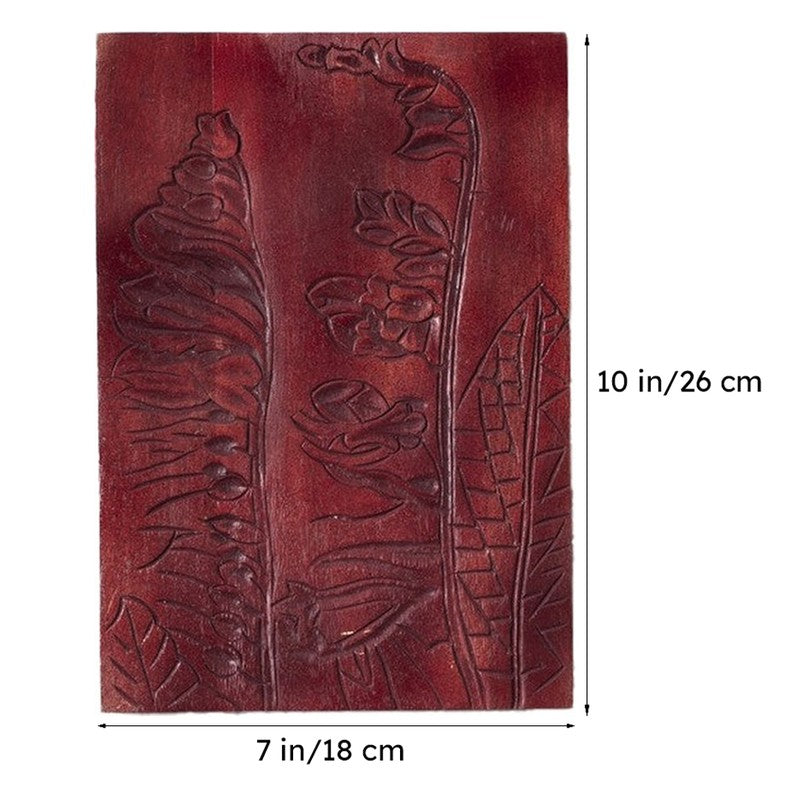 Scarlet Palm Carved Wooden Wall Plate media 6