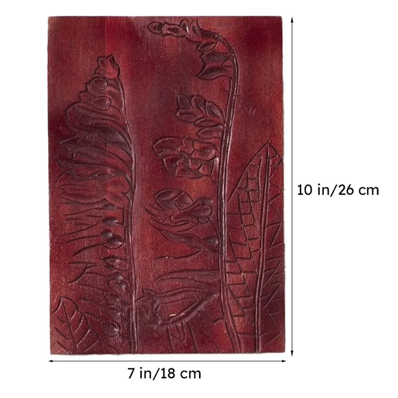 Scarlet Palm Carved Wooden Wall Plate media 6