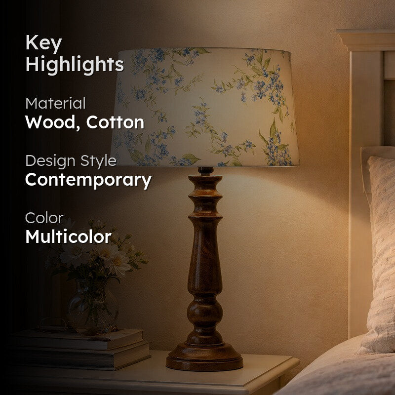 ForestGleam Wooden Table Lamp media 2