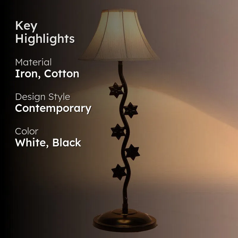 Celorien Cotton Table Lamp With Iron Base - White media 2