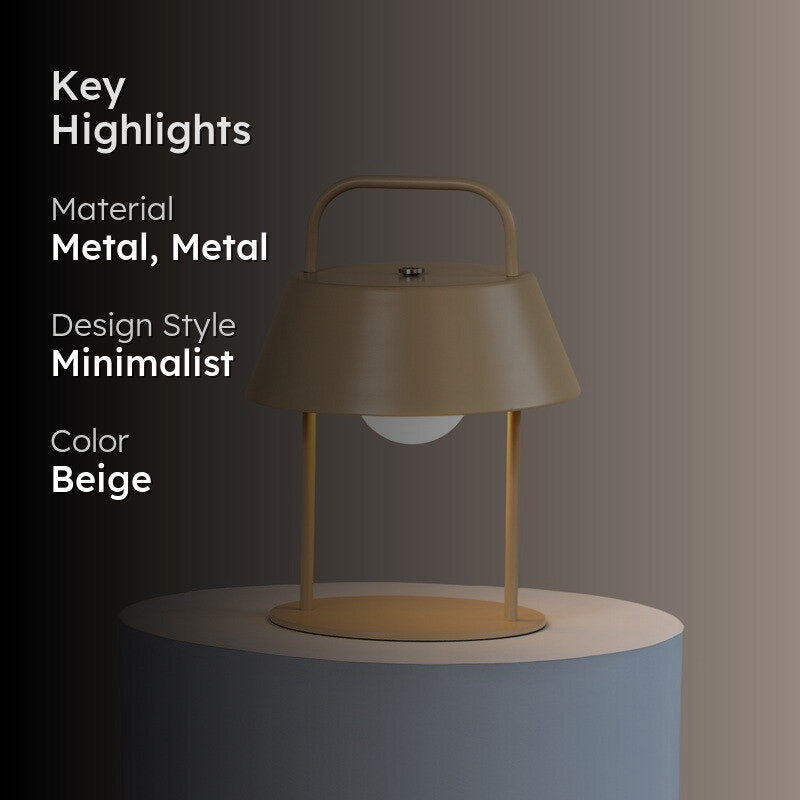 Fig Living Porto Metal Table Lamp - Beige media 2