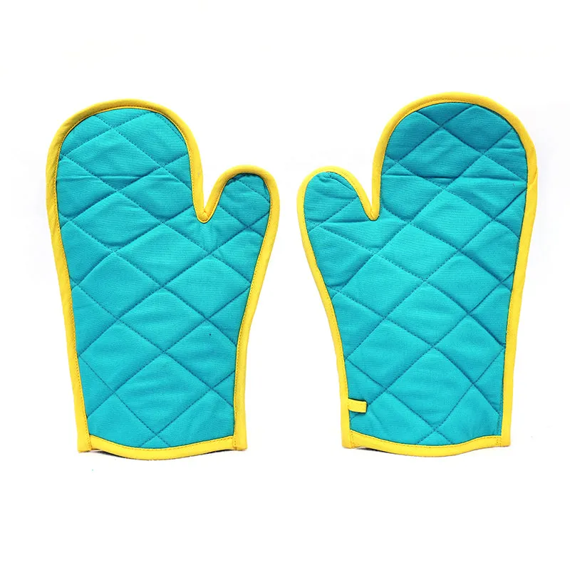 Swayam Teplo Kitchen Gloves (Aqua Blue & Yellow) - Set Of Two media 6