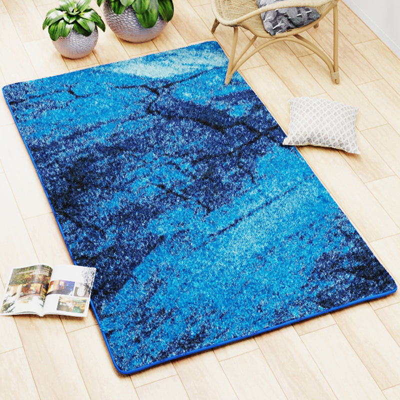Edith Abstract Micro Fiber Area Rug - Blue media 3