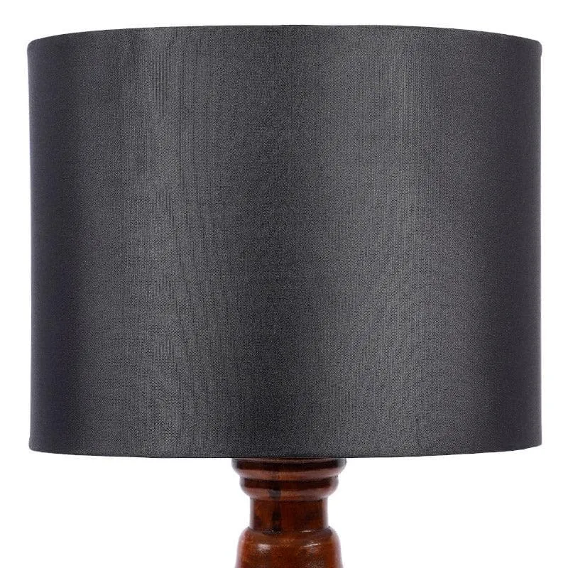 Blace Winde Fabric Table Lamp - Black,Brown media 5