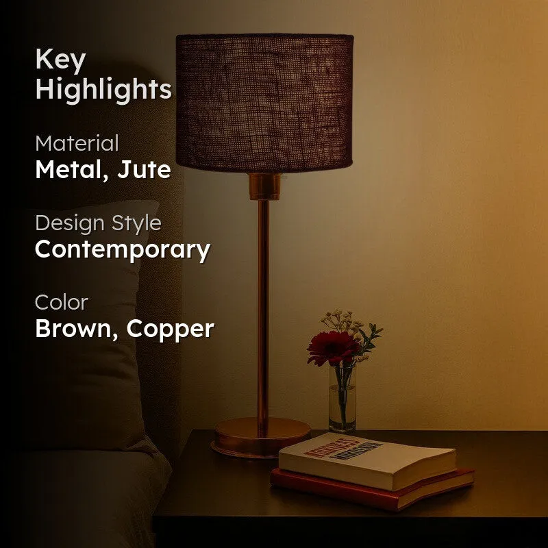 Kavira Lumo Metal Table Lamp - Brown media 2