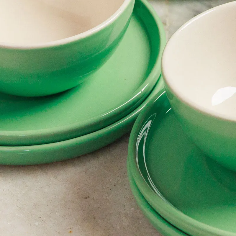 Blush & Brew Cup & Saucer (Mint/320 mL) - Eight Piece Set media 4
