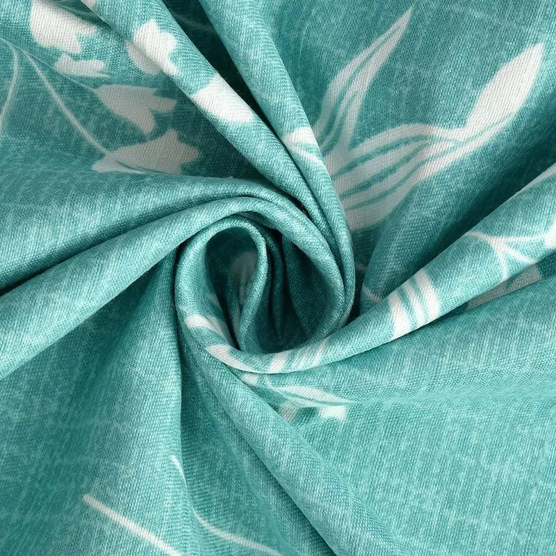 Cotinus Floral Microfiber Bedsheet (Aqua Green) - 130 GSM media 4