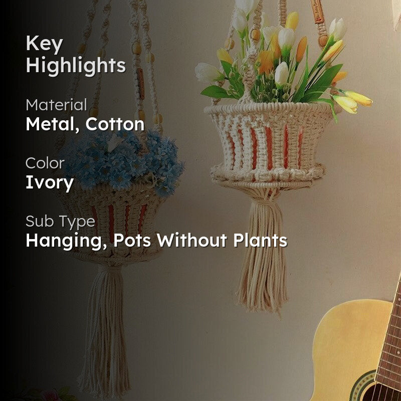 Silas Handcrafted Macrame Planter image 2