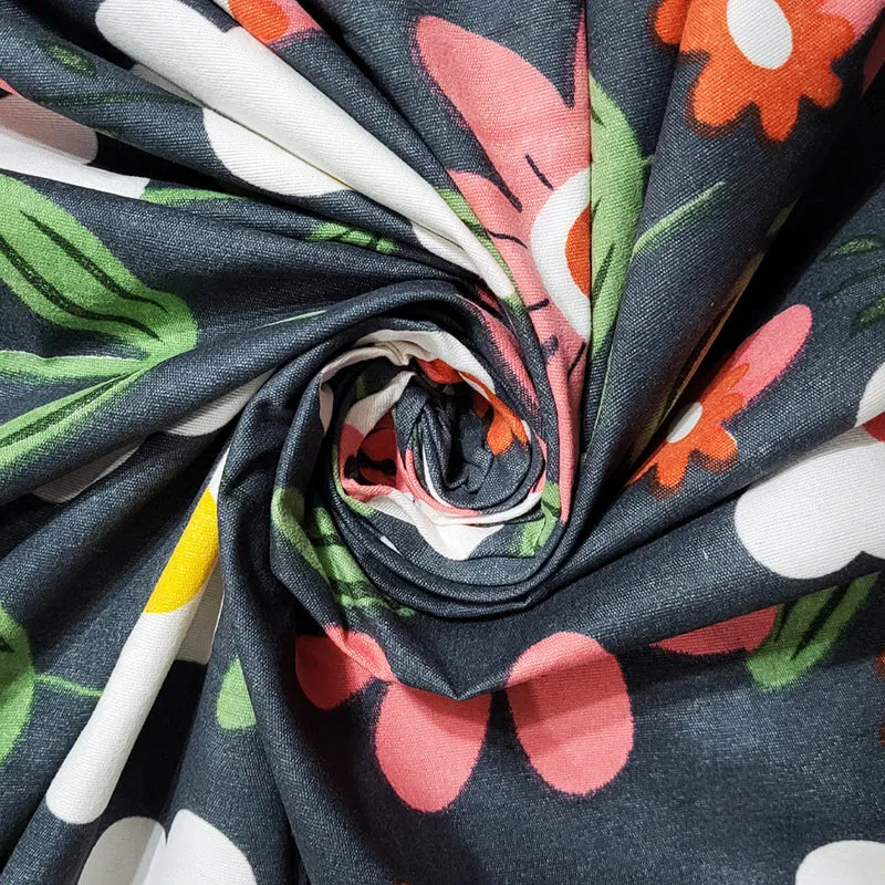 Anas Floral Cotton Curtain - Set Of Two media 5