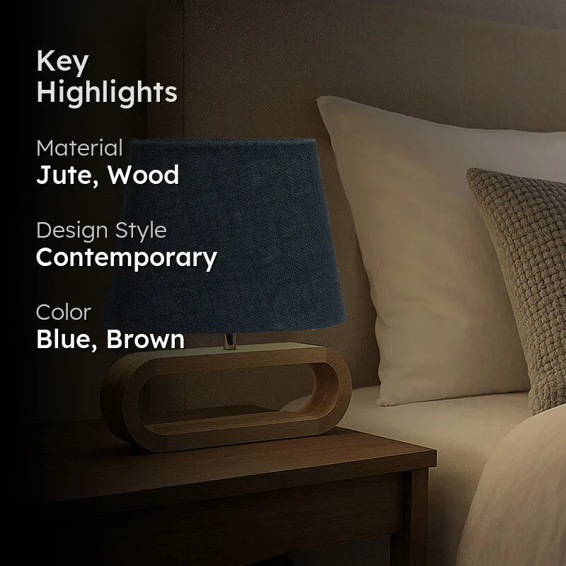 Sienna Jute Table Lamp - Blue,Brown media 2