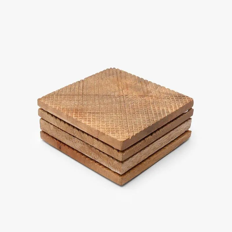 Textured Tan Coaster - Set Of Four media 3