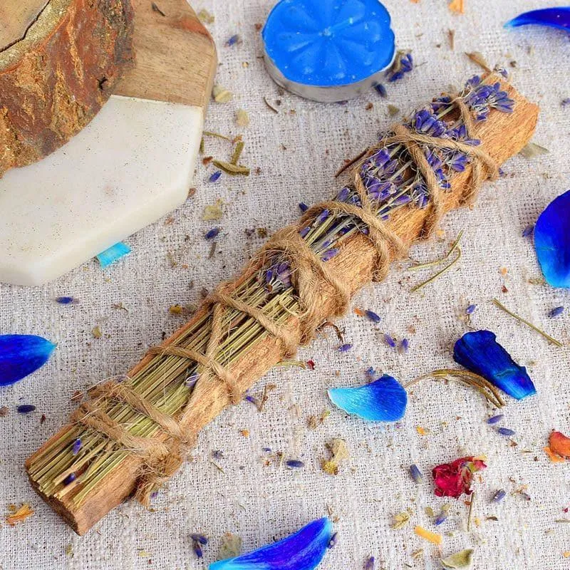 Meditative Wood With Lavender Healing Smudge Wand media 4