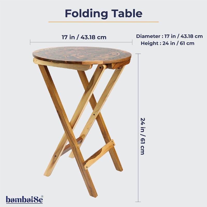 Fitara Mandala Foldable Accent Table media 7