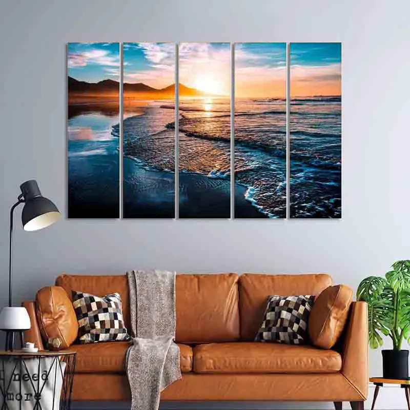 Waves Wall Art - Set of Five media 1