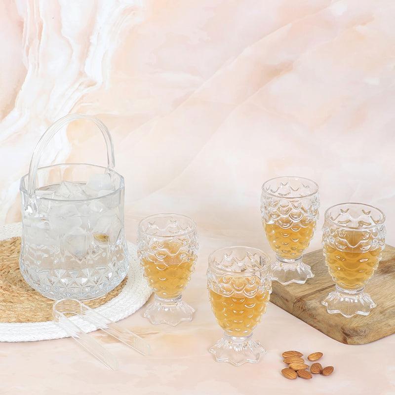 Orrigan 1000 ML Ice Bucket With 140 ML Glass And Tong - Six Piece Set media 4