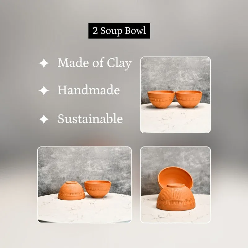 Natural Terracotta Serving Bowls (400 mL Each) - Set Of Two media 7