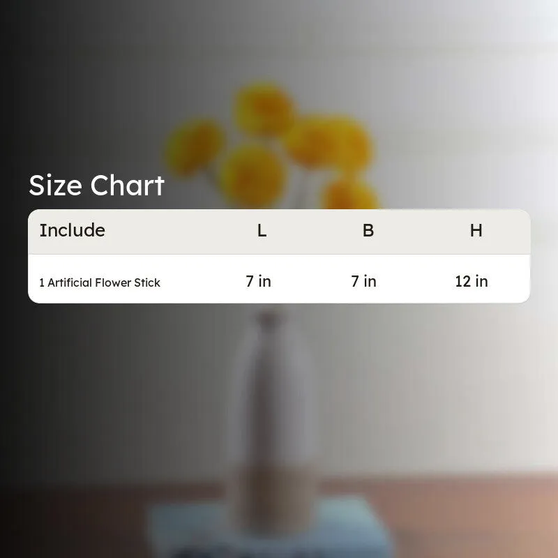 Pom Pom Artificial Flowers - Yellow media 7