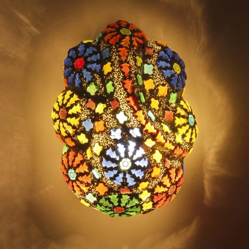 Mangalam Ganesha Glass Wall Lamp - Multicolor media 4