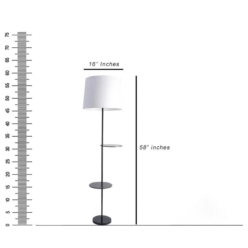 Rothnia Black Floor Lamp With Shelf media 5