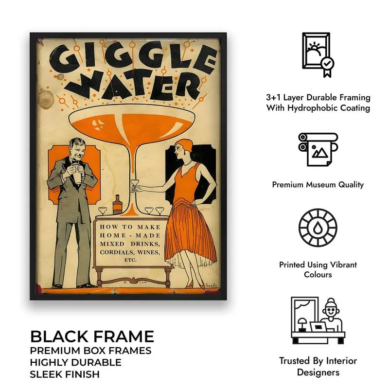 Giggle Water Archival Canvas Wall Art - Black media 9