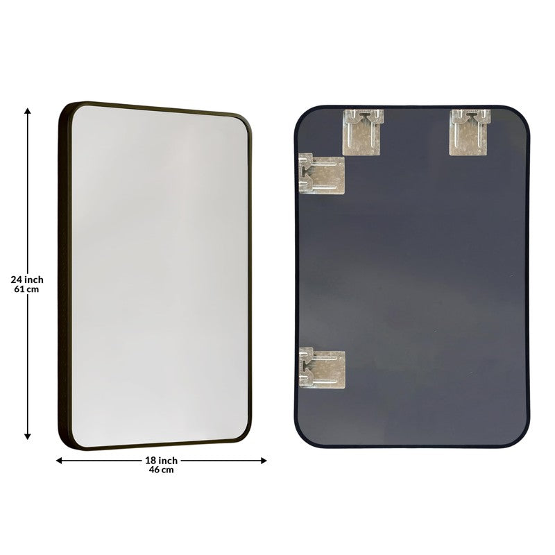 Gleamora Wall Mirror With Aluminium Frame - Black media 8