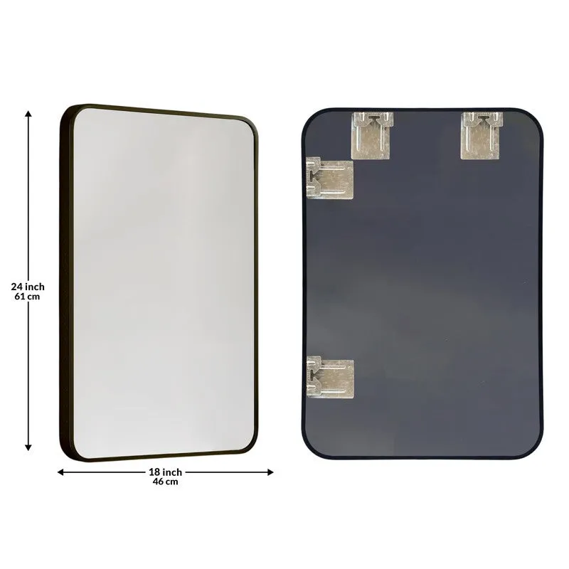 Gleamora Wall Mirror With Aluminium Frame - Black media 8