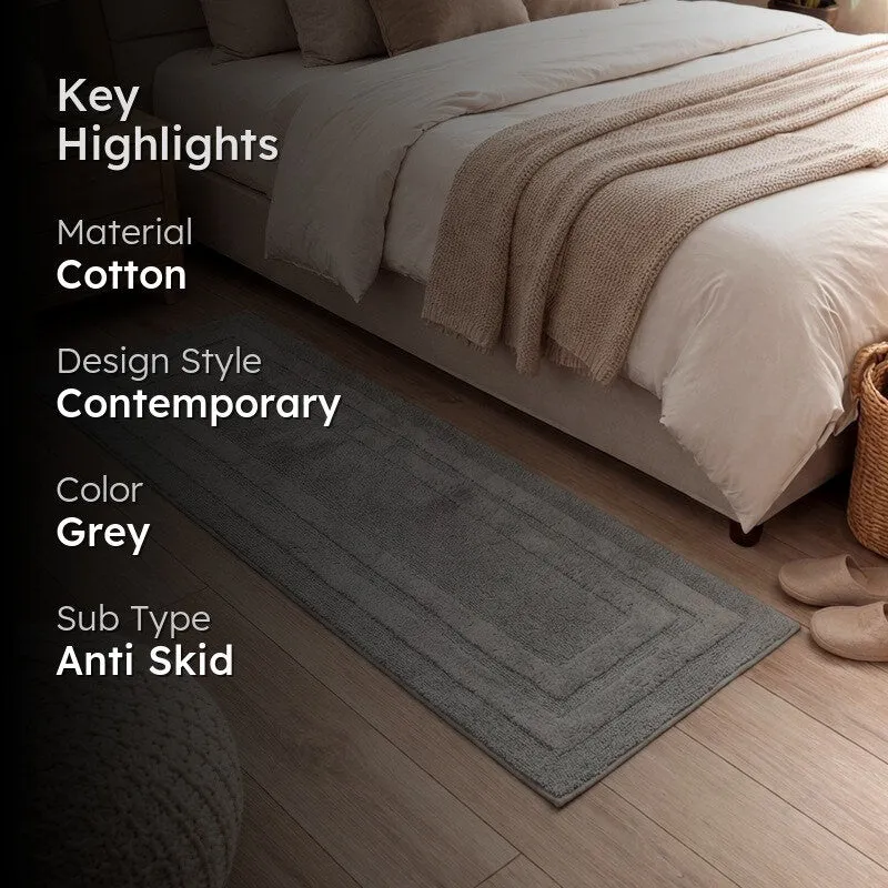 PureStep Cotton Runner Rug - Light Gery media 2