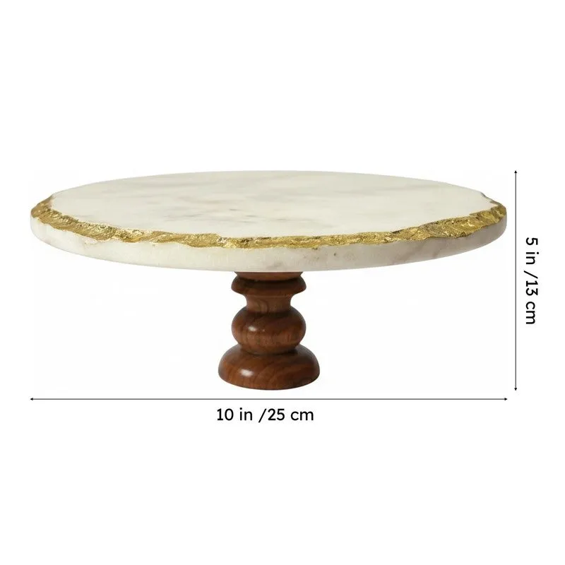 Evie Marble & Wooden Cake Stand media 7