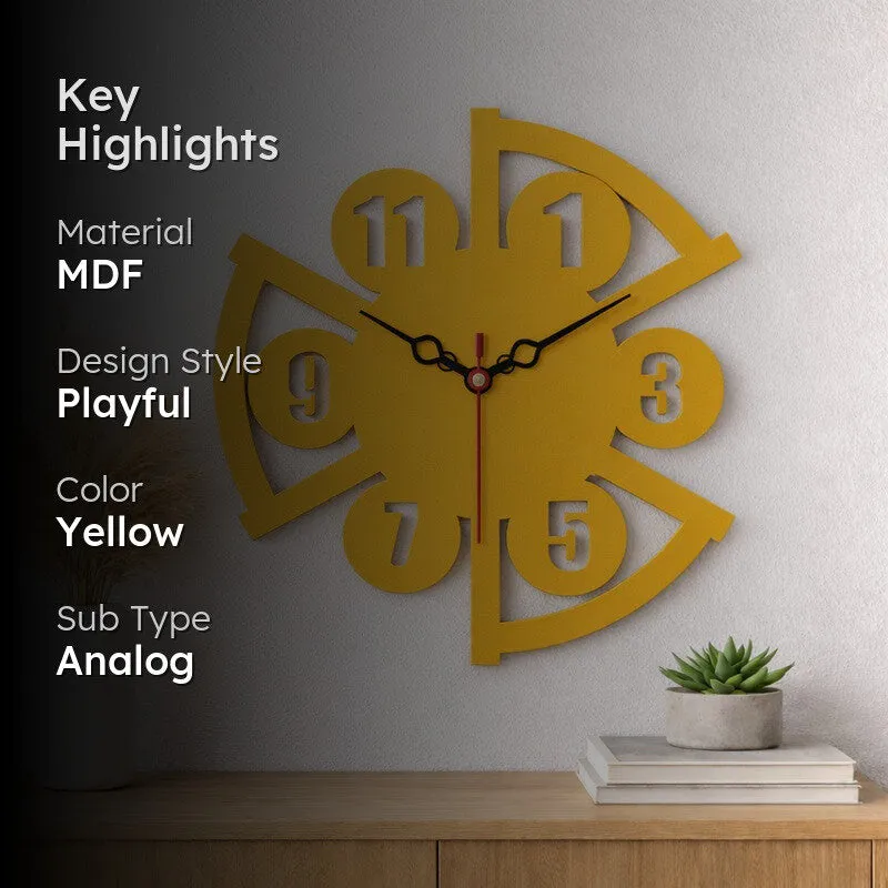 Abstract Edge Wooden Wall Clock media 2