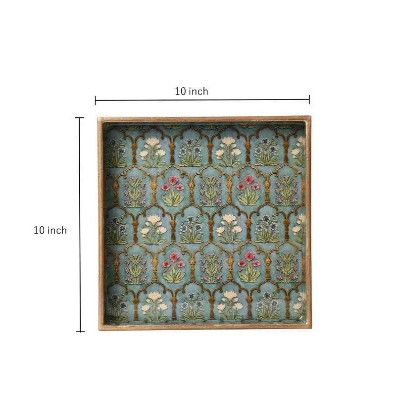 Fleur Jharokha Square Serving Tray media 5
