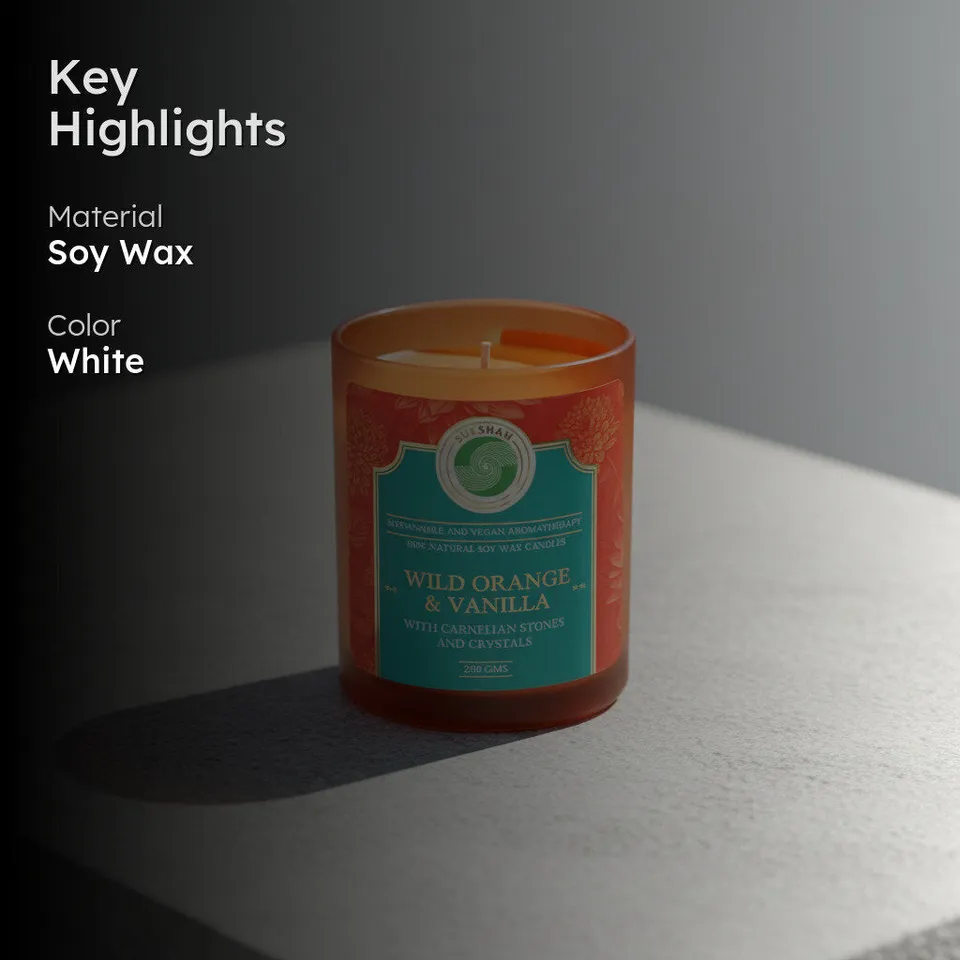 Enchanta Wild Orange and Vanilla Scented Candle media 2