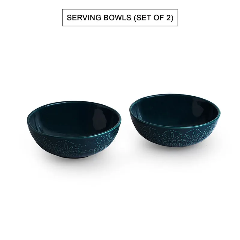 Pushti Ceramic Serving Bowl (600 mL) - Set Of Two media 3
