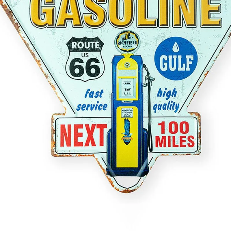 Gasoline Route 66 Retro Metal Wall Accent media 4
