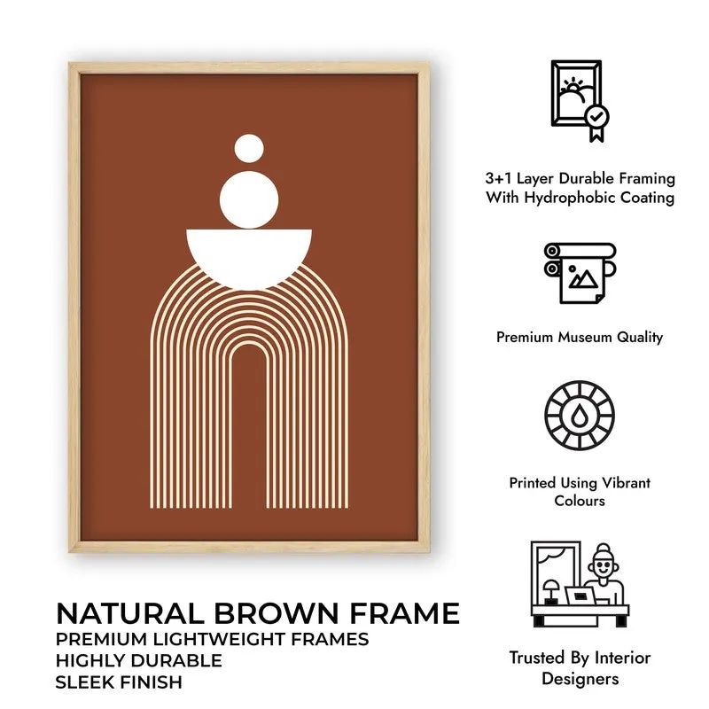 Zen Gateway Canvas Wall Painting With Brown Frame media 10