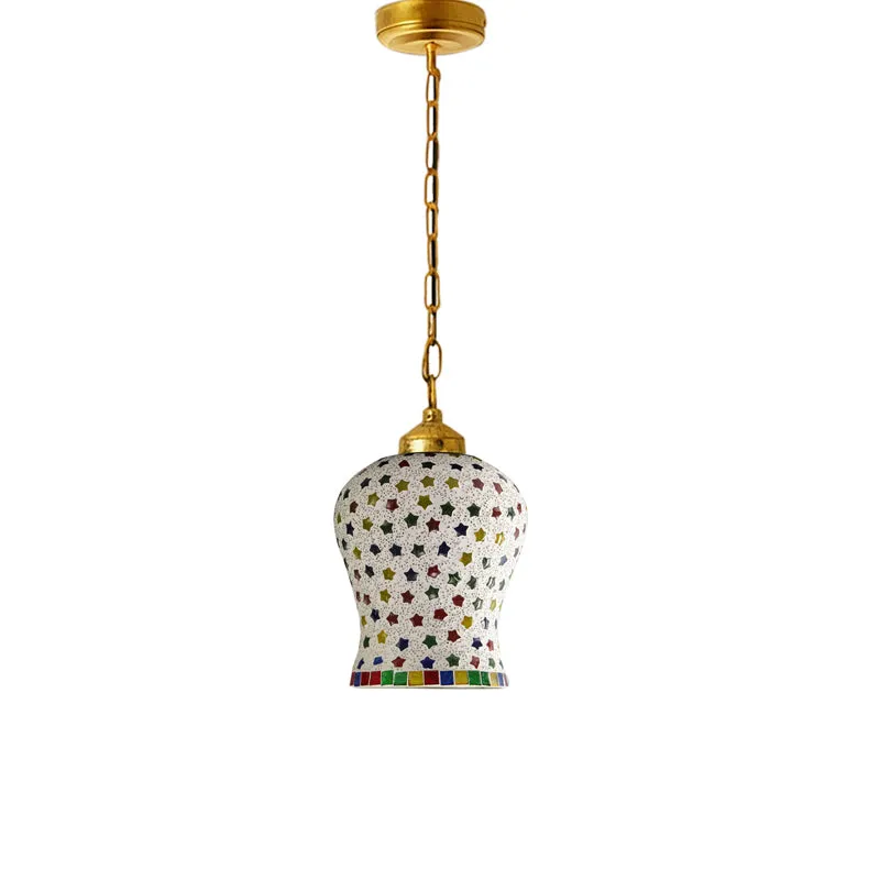 Mosaic Vibrance Metal & Glass Ceiling Lamp media 4