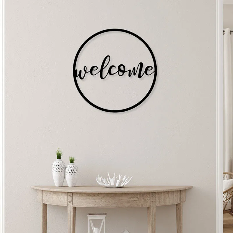 Welcome Black Iron Wall Accent media 1