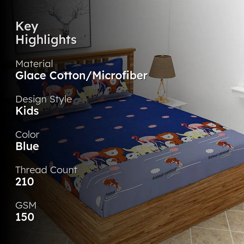 Lion's Lullaby Kids Microfiber Bedsheet - 150 GSM media 2