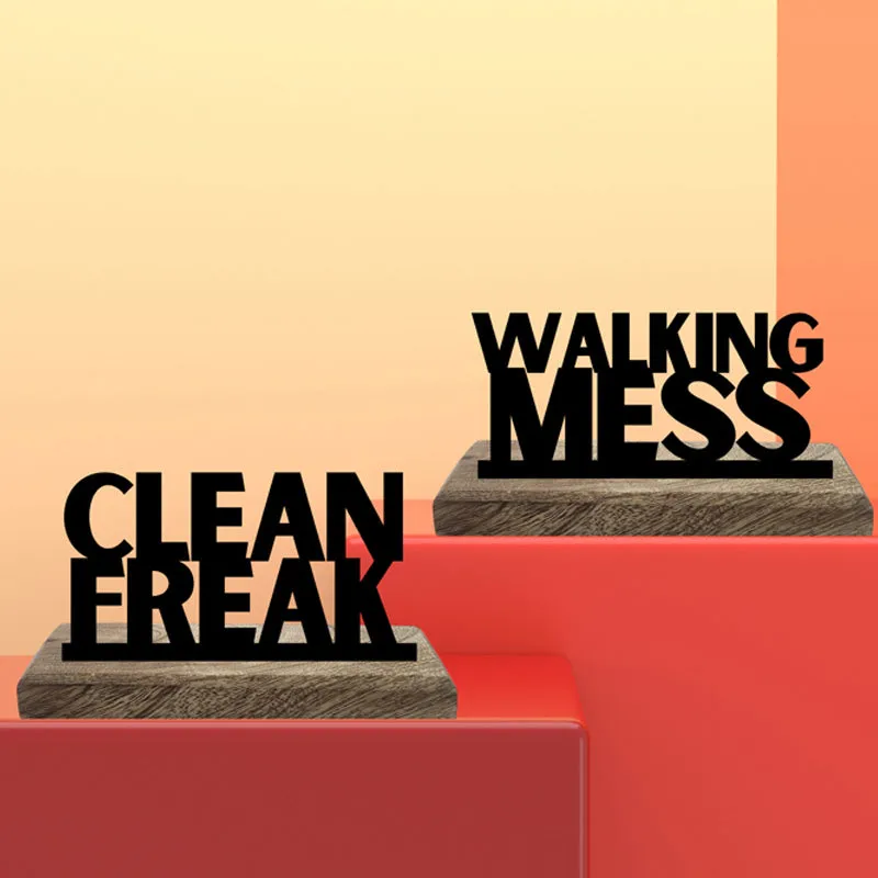 Walking Mess Typography Showpiece - Set Of Two media 3