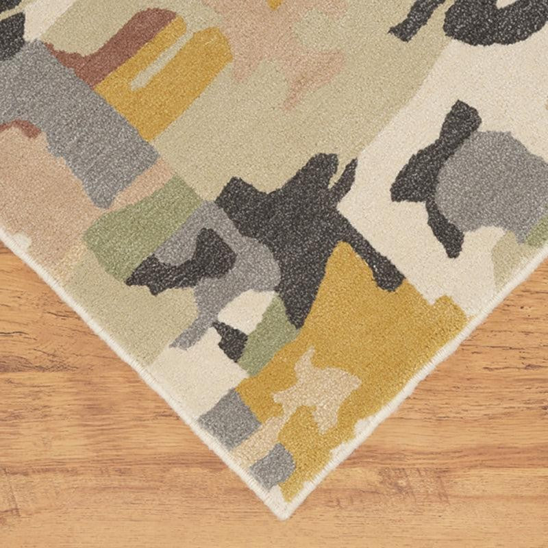 Horus Hand Tufted Abstract Wool & Nylon Carpet - Blue & Green media 7