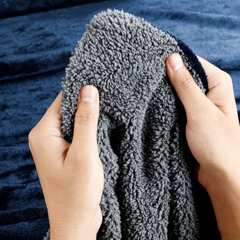 Casselle Reversible Blanket - Navy Blue media 6