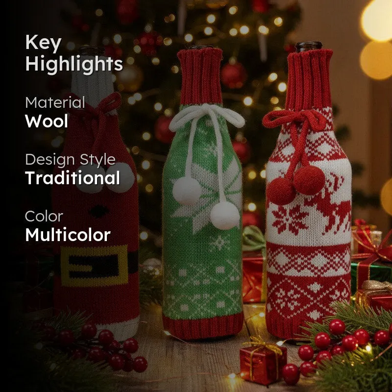 Holly Sip Sparkle Bottle Christmas Ornament - Set Of Three media 2