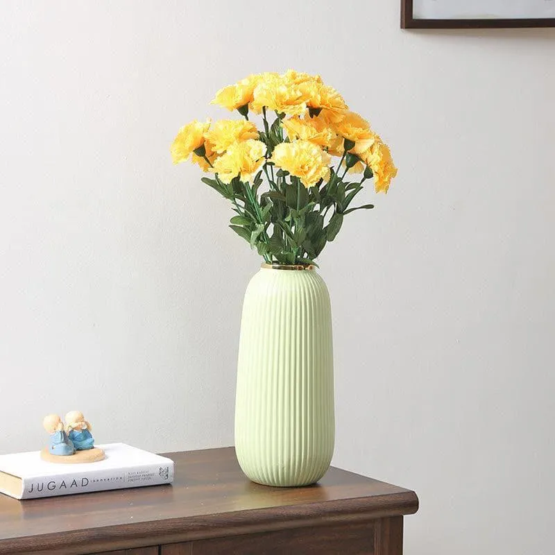 Faux Carnation Bunch (Yellow) - Set Of Two media 1