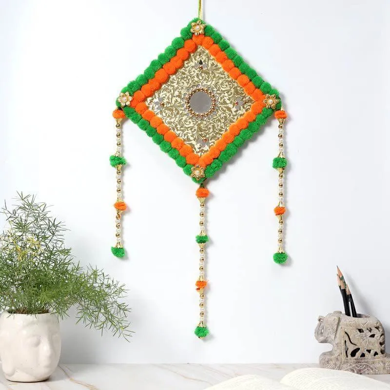 Lozenge Festive Latkan - Orange & Green media 1