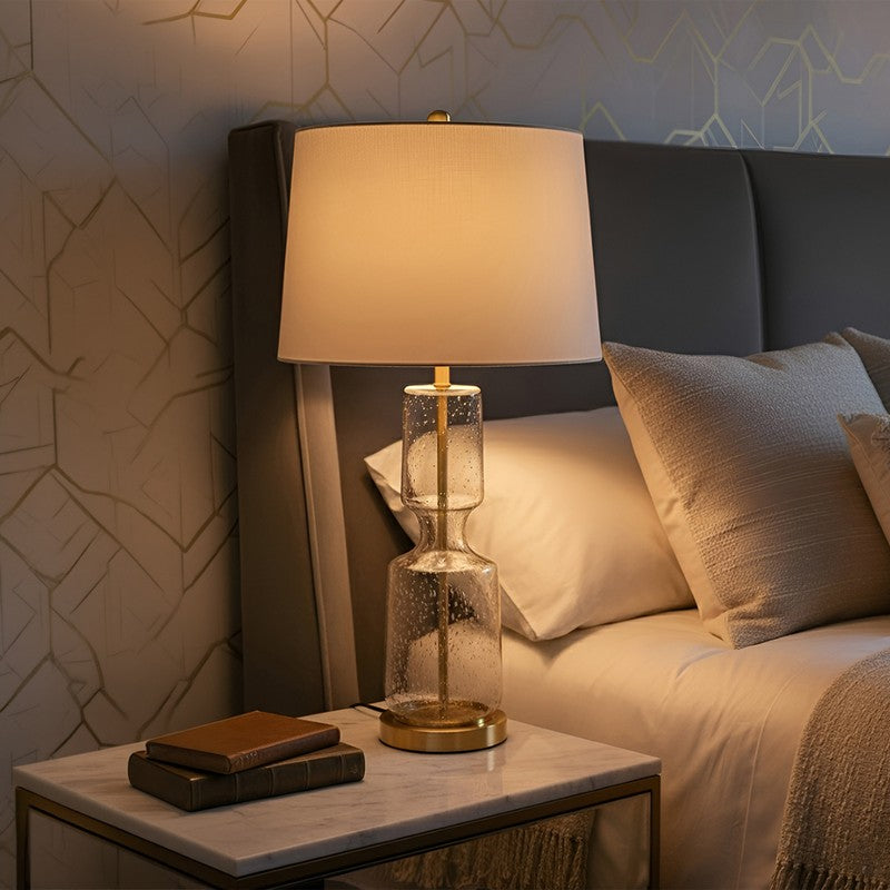 AarviDecor Quincy Classic Metal Table Lamp - Grey