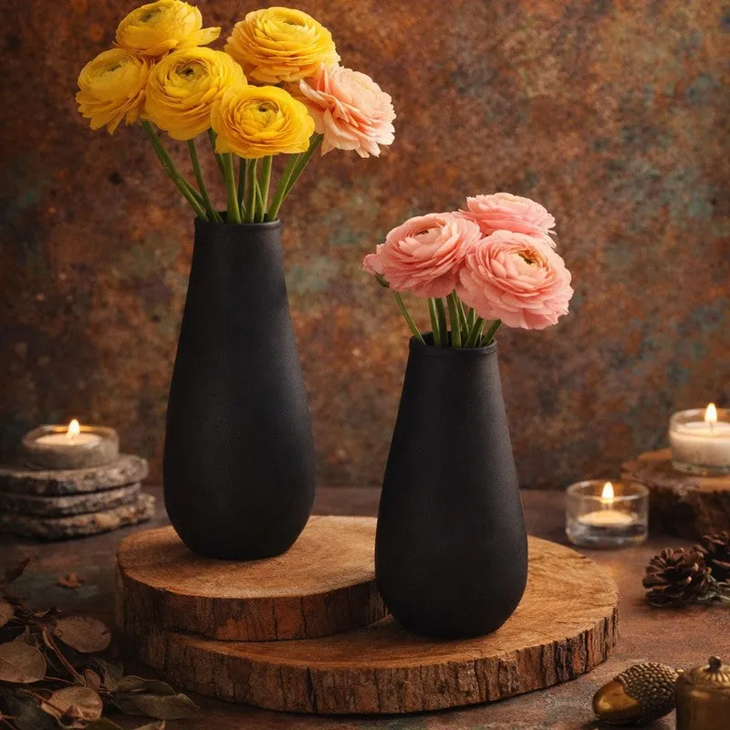 Celestial Curve Vase (Black) - Set of Two media 3