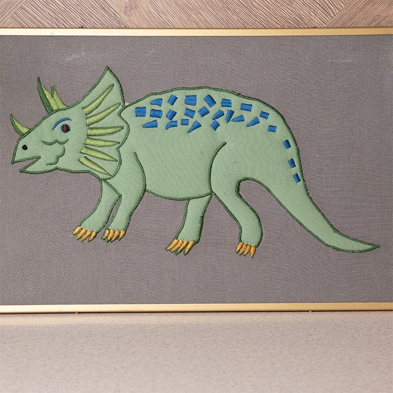 Triceratops Roar MDF & Fabric Wall Accent  - Dino Buddies Collection media 3