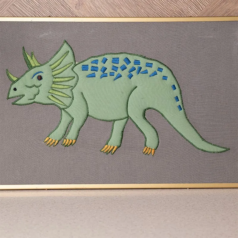 Triceratops Roar MDF & Fabric Wall Accent  - Dino Buddies Collection media 3