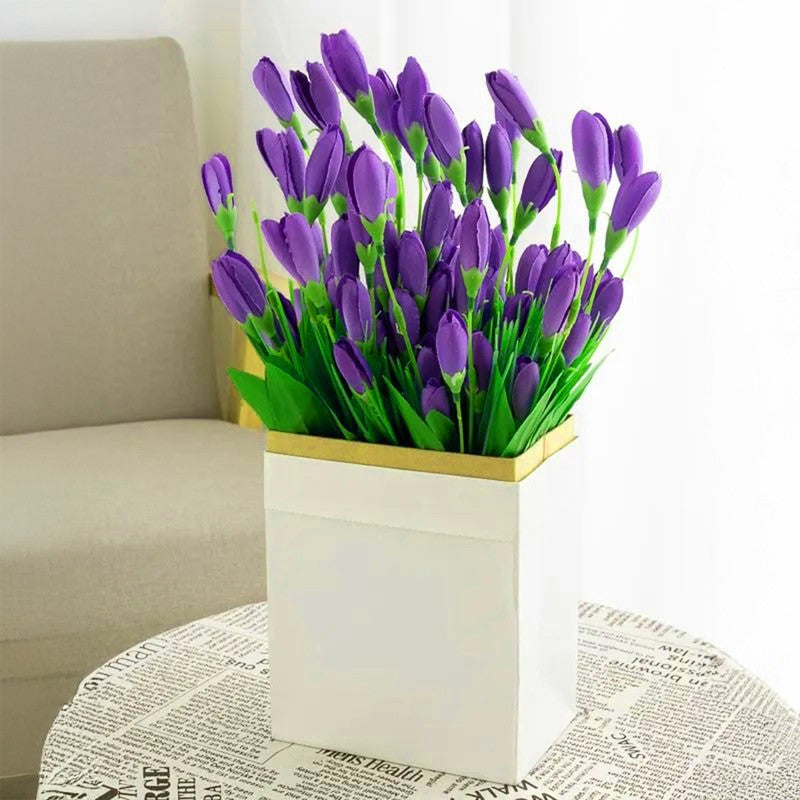 Vibrant Faux Flowers (Purple) Long-Lasting Beauty