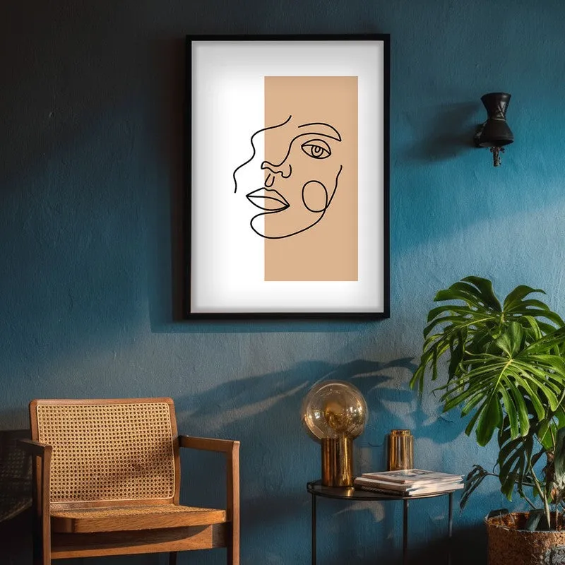 Bold Contours Canvas Wall Painting With Black Frame media 8