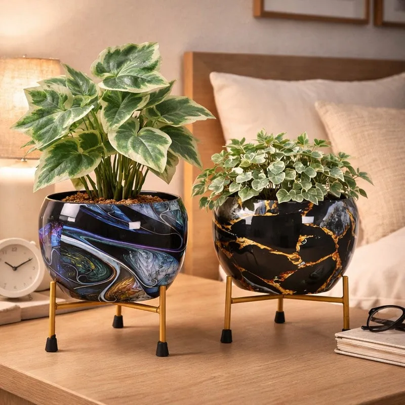 Abstract Curve Pots & Planters - Set of Two media 7